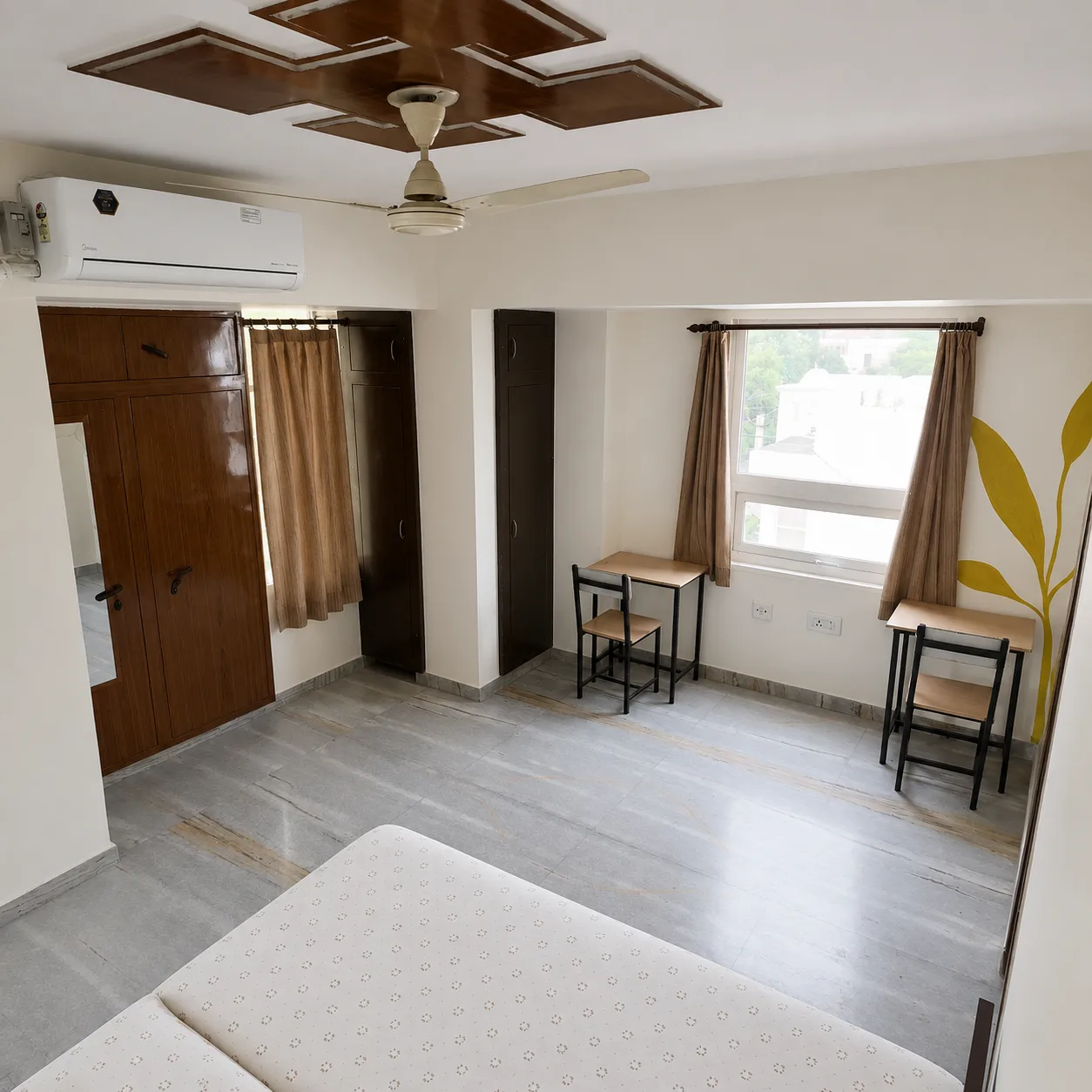 Single occupancy furnished air-conditioned room at Narayani Girls Hostel