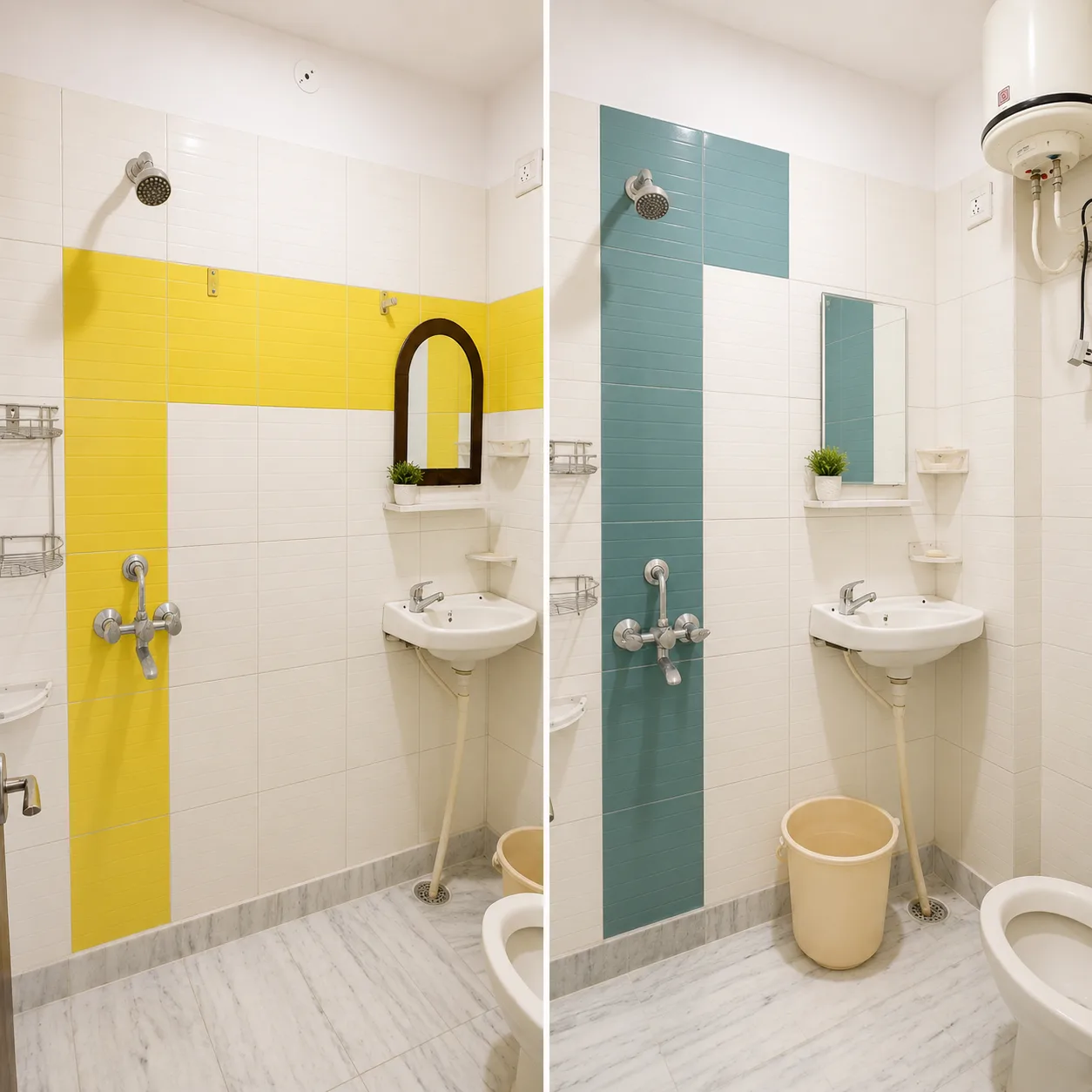 Well-maintained attached washroom